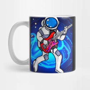 Astronaut Plays Guitar Mug